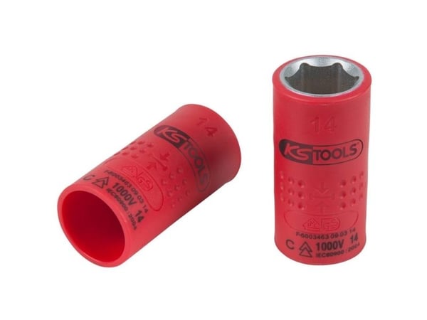 KS Tools 118.3838, Støpselsett, 3/8", Metrisk, 43 hoder, 13 mm, Kromvanadiumstål