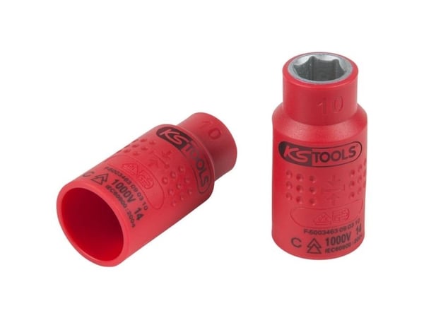 KS Tools 118.3834, Støpselsett, 3/8", Metrisk, 43 hoder, 9 mm, Kromvanadiumstål