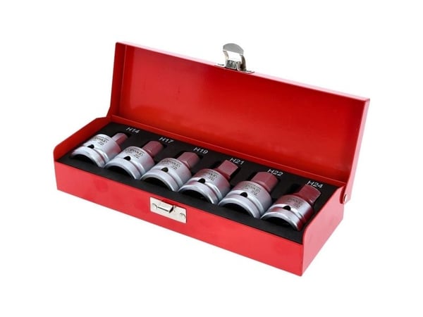 KS Tools 515.0000, Støpselsett, 3/4", 6 hoder, Krom-molybden-stål, ISO 1174, DIN 3121, 2,52 kg