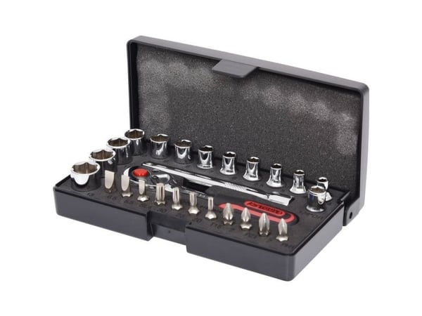 KS Tools 918.0626, Pistorasiasarja, 1/4", 26 pää(t), Kromivanadiini-teräs, 440 g