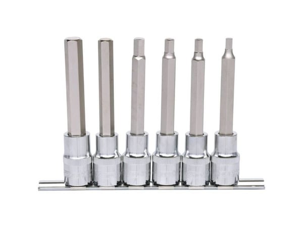 KS Tools 918.1336, Støpselsett, 1/2", Metrisk, 6 hoder, 5,6,7,8,10,12 mm, Kromvanadiumstål