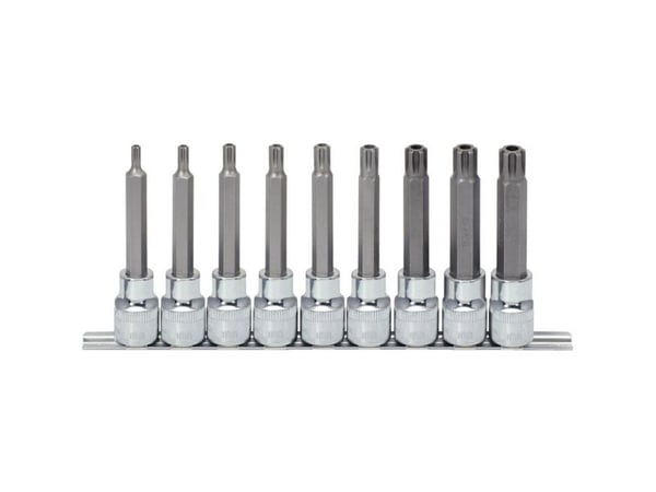 KS Tools CHROMEplus, Støpselsett, 1/2", Metrisk, 1 hoder, M10,M12,M14,M5,M6,M7,M8,M9, Kromvanadiumstål