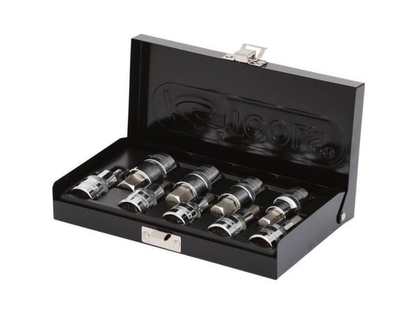 KS Tools 918.1330, Støpselsett, 1/2", Metrisk, 9 hoder, 4,5,6,7,8,10,12,14,17 mm, 5,5 cm