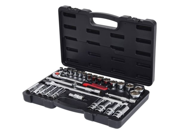 KS Tools 918.0830, Støpselsett, 1/2", Imperisk, 30 hoder, Kromvanadiumstål, 3,4 kg