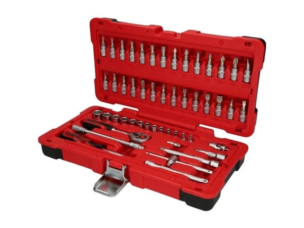 KS Tools 951.0650, Støpselsett, 1/4", 50 hoder, Kromvanadiumstål, 1,89 kg