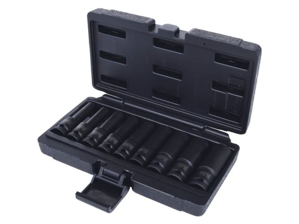 KS Tools 515.1050, Støpselsett, 1/2", 9 hoder, Krom-molybden-stål, ISO 1174, DIN 3121, 1,97 kg