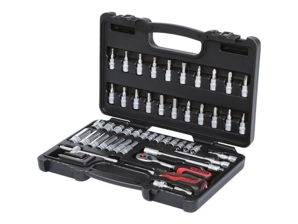 KS Tools 911.0653, Hylssats, 1/4", 53 huvuden, Kromvanadinstål, 1,55 kg