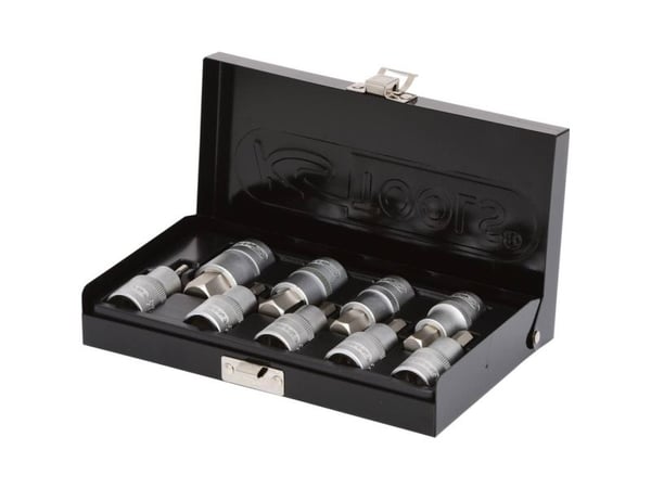KS Tools 911.1321, Støpselsett, 1/2", Metrisk, 1 hoder, 4,5,6,7,8,10,12,14,17 mm, Kromvanadiumstål