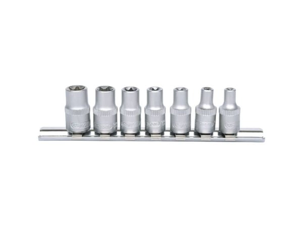 KS Tools 911.4355, Pistorasiasarja, 1/4", 7 pää(t), Kromivanadiini-teräs, DIN 3120, ISO 1174, 100 g
