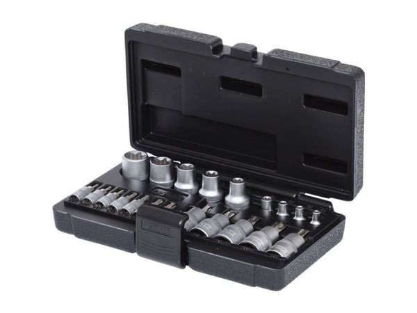 KS Tools 911.4307, Støpselsett, 21 hoder, Kromvanadiumstål, 1,15 kg