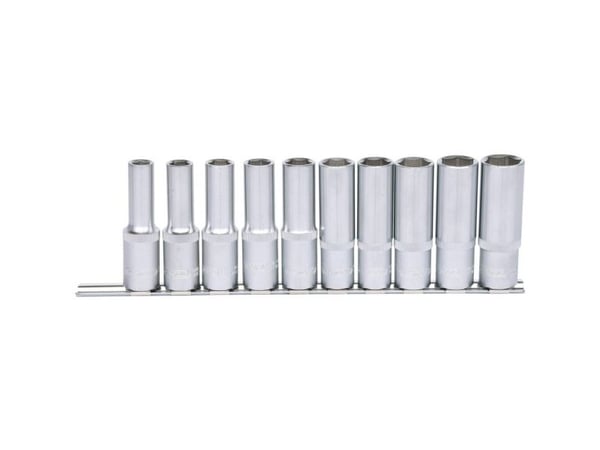 KS Tools 917.0615, Hylssats, 1/2", 10 huvuden, Kromvanadinstål, DIN 3120, ISO 1174, DIN 3124, ISO 2725, 1,5 kg