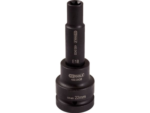 KS Tools 450.0453, Stikkontakt, 3/4", 1 hoder, E22, Krom-molybden-stål, Kromfarget