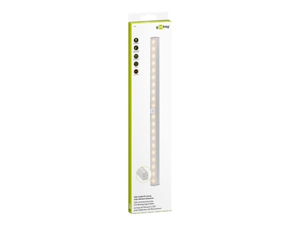 goobay - Underskapslys - LED - 2.2 W (ekvivalent 9 W) - varmt hvitt lys - 3000 K - sølv