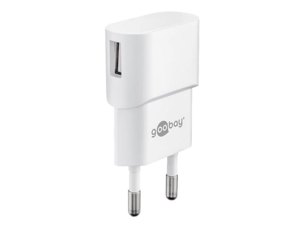 goobay Apple Lightning charger set - Strømadapter - 5 watt - 1 A (USB) - på kabel: Lightning - hvit