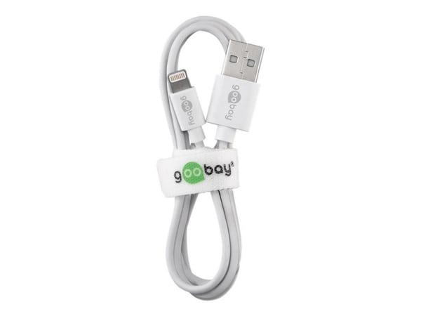goobay Apple Lightning charger set - Strømadapter - 5 watt - 1 A (USB) - på kabel: Lightning - hvit