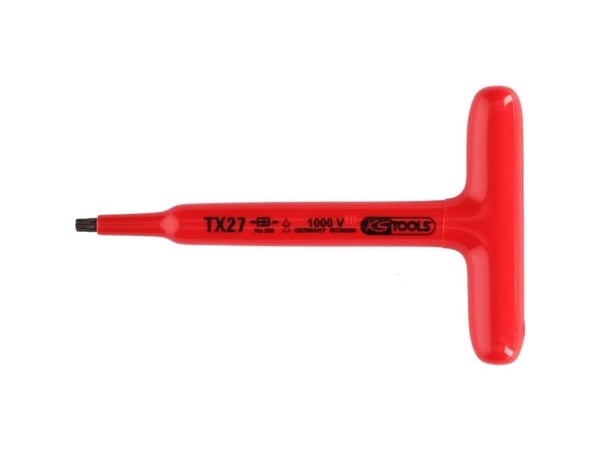KS Tools 117.2416, Spoiler-torx, T27, Metallisk, Kromvanadiumstål, IEC 60900, 16 cm