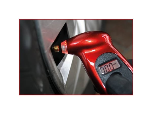 KS Tools 100.4055, Digital, 0,2 - 10 stang, Bar/Sperre, kPa, psi, Rød, Trykkmontert, LCD