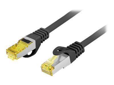 Lanberg - Koblingskabel - RJ-45 (hann) til RJ-45 (hann) - 6 mm - S/FTP - CAT 6a - halogenfri, rund, uten hindringer, flertrådet - svart, RAL 9004 Lanberg - Koblingskabel - RJ-45 (hann) til RJ-45 (hann) - 6 mm - S/FTP - CAT 6a - halogenfri, rund, uten hindringer, flertrådet - svart, RAL 9004