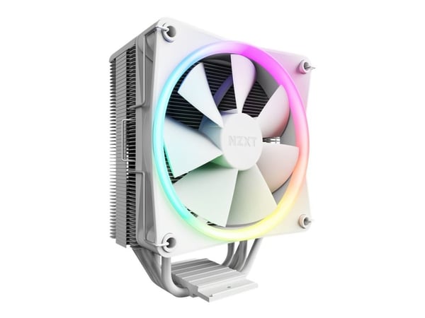 NZXT T120 RGB - Prosessorkjøler - (for: LGA115x Socket, LGA1200, LGA1700, AM4, AM5) - aluminium og kobber - 120 mm - hvit