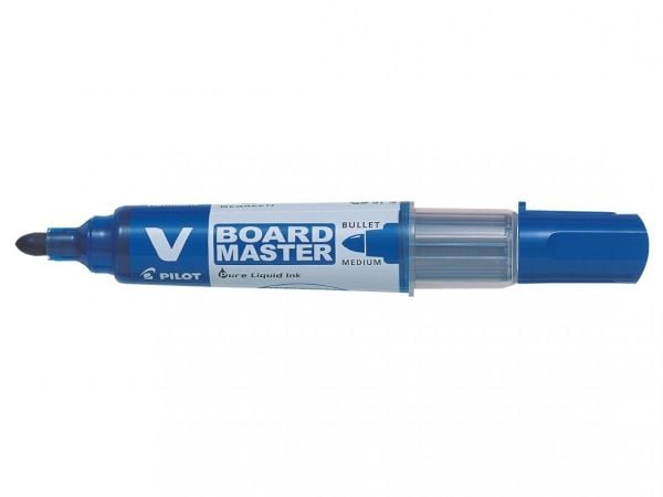 Whiteboardpenna Pilot BeGreen påfyllningsbar rund blå (10-pack)