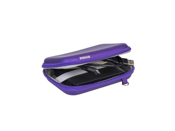 Rivacase 9101 (PU), Överdrag, EVA (Ethylene Vinyl Acetate), Violett, 2.5", Reptålig, Vattentålig, 5 fickor