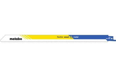 Metabo 631125000, Sabelsagblad, Plast, Tre, High Carbon Steel (HCS), Blå, Hvit, Gult, 2,5 mm, 0,9 mm