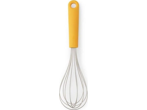 Brabantia Tasty+, Ballongvisp, Gult, Rustfritt stål, Plast, Hengeløkke, 66 mm