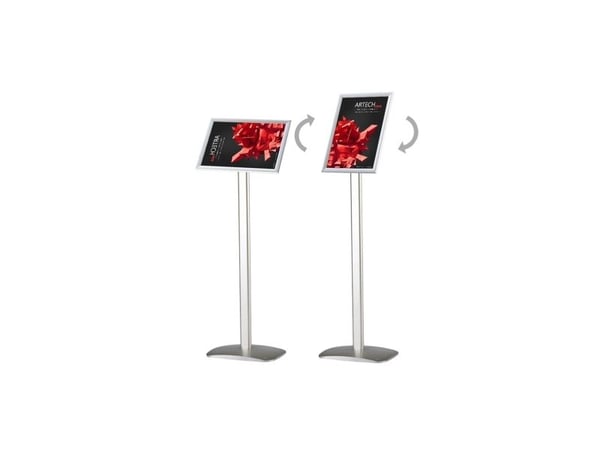 Informationsstander TWIN MENU A4 alu