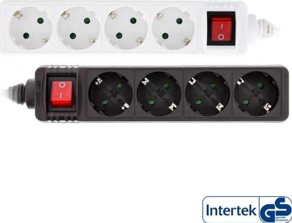 InLine 16443D, 3 m, Sisätila, Tyyppi F, Type F (CEE 7/4), Kulmikas, 1,5 mm²