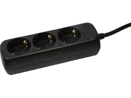 LogiLink LPS205B, 1,4 m, Tyyppi F, musta, TÜV & GS, 3 AC-pistorasia(a), 250 V