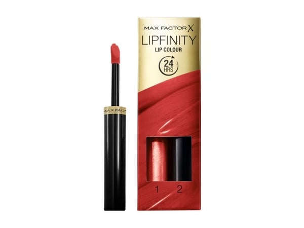 Max Factor Lipfinity Lip Colour, Rød, Hot, 1 farver, Farvning, Fugte, Glans, Væske
