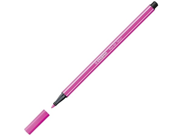STABILO Pen 68, 6 farger, Flerfarget, Projektil spiss, 1 mm, Flerfarget, Sekskantet