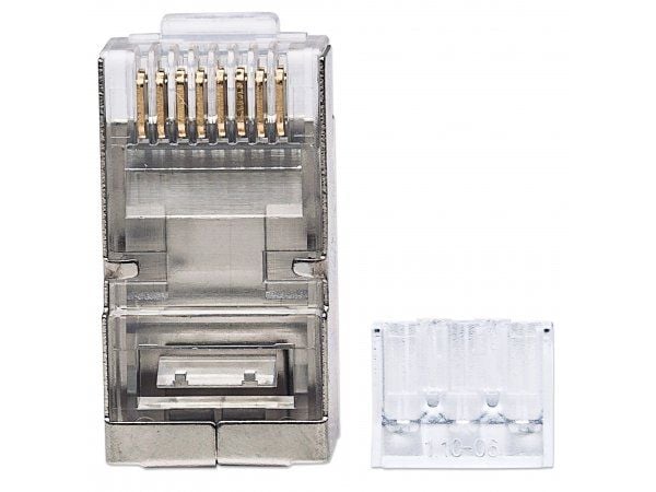 Intellinet 790680, RJ45, Gjennomsiktig, Hankjønn, Rett, Bronse, Polykarbonat (PC), S/UTP (STP)