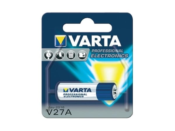 Varta V27A, Engangsbatteri, LR27A, Alkalinsk, 12 V, 1 stykker, 19 mAh
