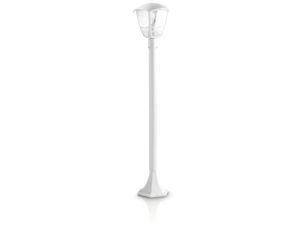 Philips myGarden Creek pylväsvalaisin 60W E27 (ei sisällä lamppua), Ulkotilojen jalka-/tolppavalaistus, Valkoinen, Metalli, IP44, Puutarha, Patio, I