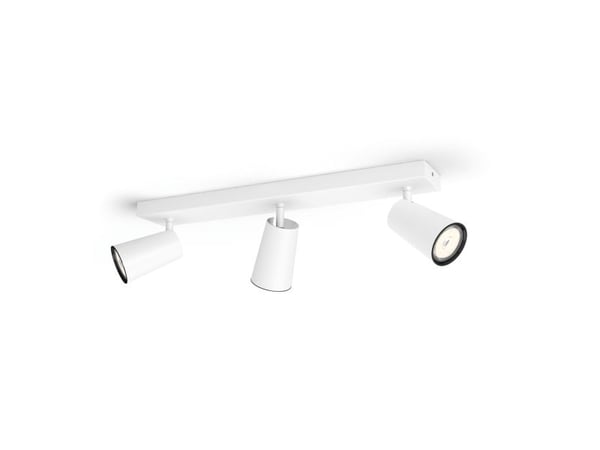 Philips myLiving Paisley-spotlys til tak/vegg, 3 stk., Overflateegnet, GU10, 3 ampuller, LED, 220-240 V, Hvit