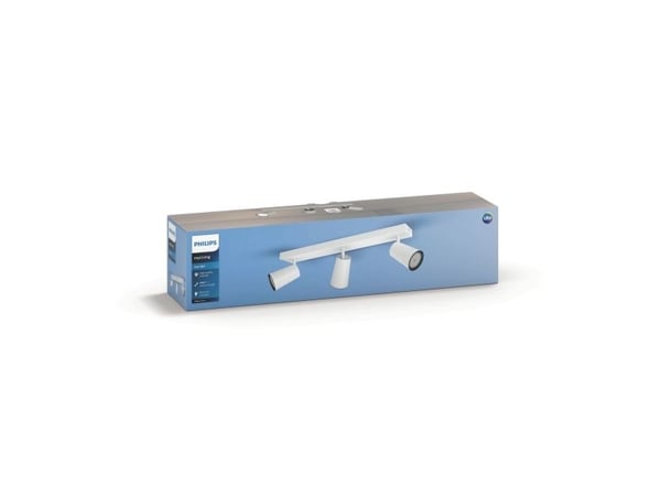 Philips myLiving Paisley-spotlys til tak/vegg, 3 stk., Overflateegnet, GU10, 3 ampuller, LED, 220-240 V, Hvit