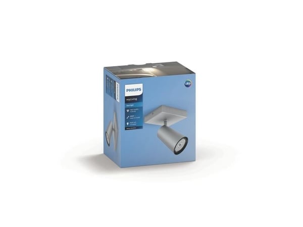 Philips myLiving Paisley-spotlys til tak/vegg, Overflateegnet, GU10, 1 ampuller, LED, 220-240 V, Aluminium