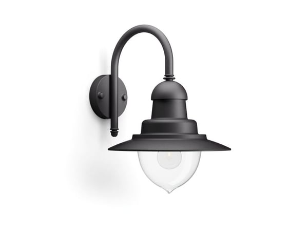 Philips myGarden Raindrop ulkoseinävalaisin 60W E27 (ei sisällä lamppua), Seinävalaistus ulkotiloihin, Musta, Alumiini, Synteettinen, IP44, Puutarh...