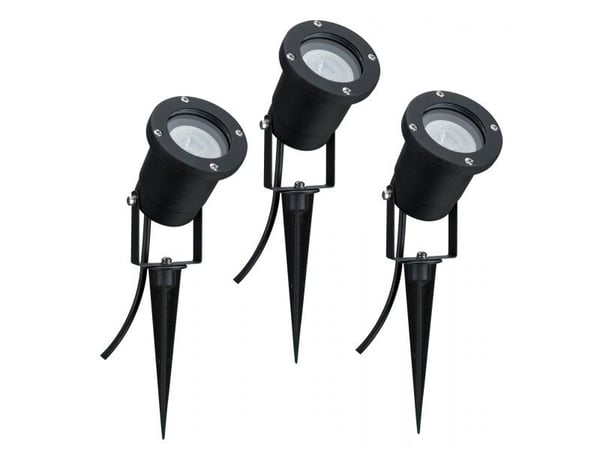 Paulmann 988.97, Utendørs bakkebelysning, Sort, Aluminium, IP65, Hage, Gulvmontering