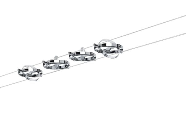 Paulmann Cardan, Spotlight på skinne, GU5.3, 4 ampuller, 40 W, 230 V, Kromfarget