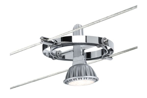 Paulmann Cardan, Spotlight på skinne, GU5.3, 4 ampuller, 40 W, 230 V, Kromfarget