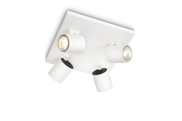 Philips myLiving Runner tak-/väggspotlight 4 x, Utanpåliggande spotlight, GU10, 4 lampor, LED, 220-240 V, Vit