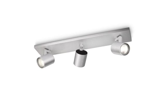 Philips myLiving Kohdevalaisin, Kiskospotti, GU10, 3 lamppu(a), LED, 230 V, Alumiini