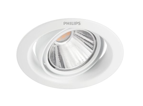 Philips Funksjonell Innfelt Pomeron-lampe, Innsunket spotlight, Ikke-utskiftbare pærer, 1 ampuller, LED, 2700 K, Hvit