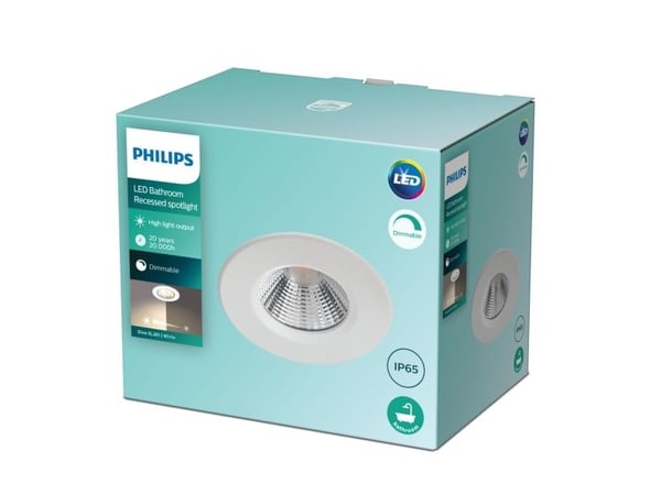 Philips Funksjonell Innfelt Dive-lampe, LED, 2700 K, 220-240 V, Hvit