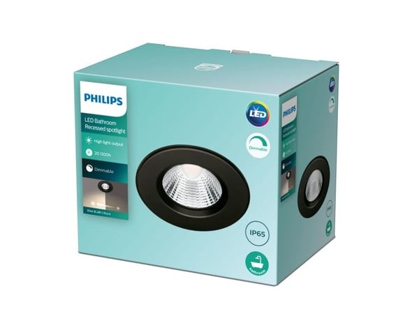 Philips Funksjonell Innfelt Dive-lampe, LED, 2700 K, 220-240 V, Svart