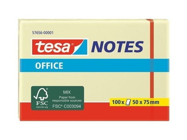 TESA 57656, Rectandel, Gul, 50 mm, 75 mm, 100 ark