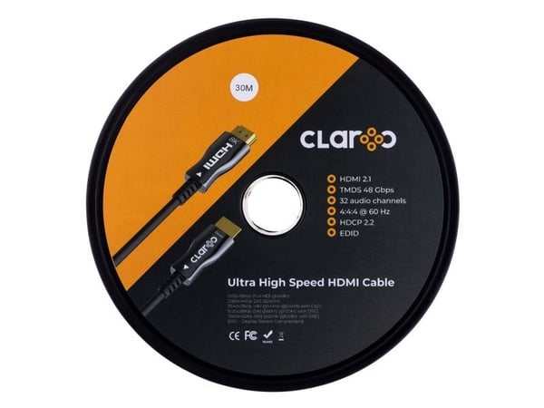 Claroc HDMI til HDMI-kabel 30 m svart (FEN-HDMI-21-30M)