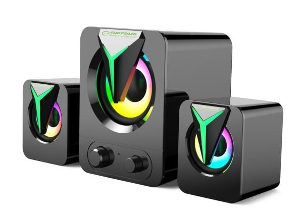 Esperanza EGS107 Kaiuttimet 2.1 USB LED 5 W Musta